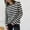Black, variant on Amidoa Classic Womens Sweaters Black Long Sleeve Striped Lightweight Pullover Fall Sweaters Womens Cardigans L