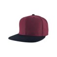 thumbnail image 1 of Top Headwear Flat Bill Adjustable Snapback Cap - Burgundy/Black, 1 of 2