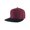 Burgundy/Black, variant on Top Headwear Polyester Two-Tone Flat Bill Snapback - Burgundy/Black