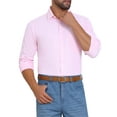 thumbnail image 4 of CAMISA DE NEGOCIO DE MANGA LARGA CON BOTONES PARA HOMBRE INSPIRAR CHIC S PINK, 4 of 5