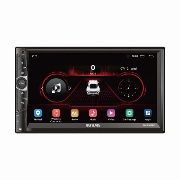 Radio Auto 2 Din Android Touch Hd De 7'' Aiwa Aw-a502bt Color Negro
