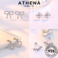 thumbnail image 2 of ATHENA Joyería Moissanite Mujeres Original 925 Perla Pendientes De Plata Diamante Stud M025, 2 of 4