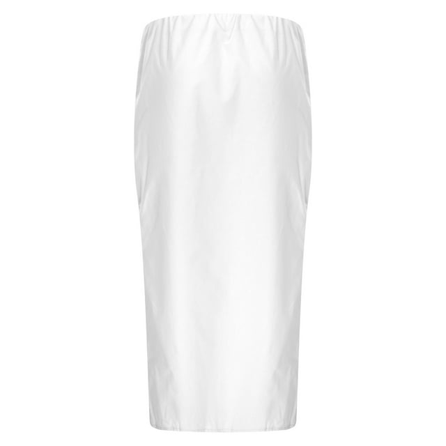 SHIXIAOO Linen Flared Maxi Skirt with Back Slit Elastic Waist Drawstring Long Flowy Ankle Length Skirt Zipper Back Skater Skirt Short Skirts Corset Skirt High Waist a Line Skirt Detachable Skirt