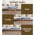 thumbnail image 4 of Triangle Nesting Coffee Table Set of 2 blue beautiful foggy mountains sun clouds sky End Table Modern Minimalist Side Table Set for Living Room Bedroom, 4 of 8