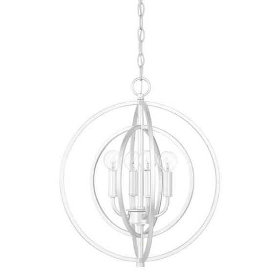 Capital Lighting Four Light Pendant 19" Four Light Pendant, Silver Leaf Finish