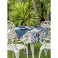 thumbnail image 2 of Outdoor Tablecloth with Umbrella Hole and Zipper, Blue Coastal Round Table Cloth 60 Inch Waterproof Tablecloth, Summer Beach Coral Shell Starfish Vintage Picnic Table Cover for Patio Camping, 2 of 7