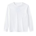 thumbnail image 1 of PEASKJP T-Shirt à Manches Longues Col Rond Couleur Unie for Hommes (Blanc, m), 1 of 5