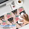thumbnail image 4 of Long Mouse Pads for Desk,Rottweiler and Pioneer Flower Desk Mats on Top Of Desks, Desk Mouse Pad Extra Large with 3mm Non-Slip Base and Stitched Edge for Gaming,Office,Work,Home 31.5"x11.8", 4 of 6