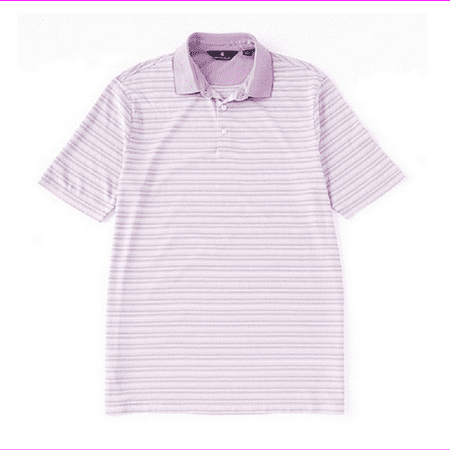 Hart Schaffner Marx Short Sleeve Shadow Stripe Polo Lavender Size XL