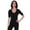 Black, variant on Emmalise Women's Slim Athletic Fit Vneck Tshirt Half Sleeves Top Jr Size (Green Teal, Small)