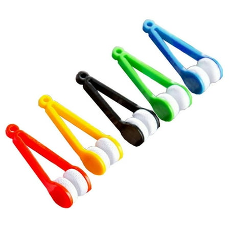 

ADVEN 5PCS Portable Eyeglass Cleaning Brushes Microfiber Cleaning Wipe Spectacles Cleaning Tool
