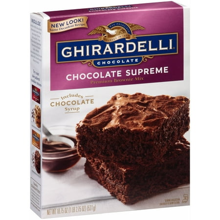 - (4 Pack) Ghirardelli Chocolate Supreme Premium Brownie Mix, 18.75 oz