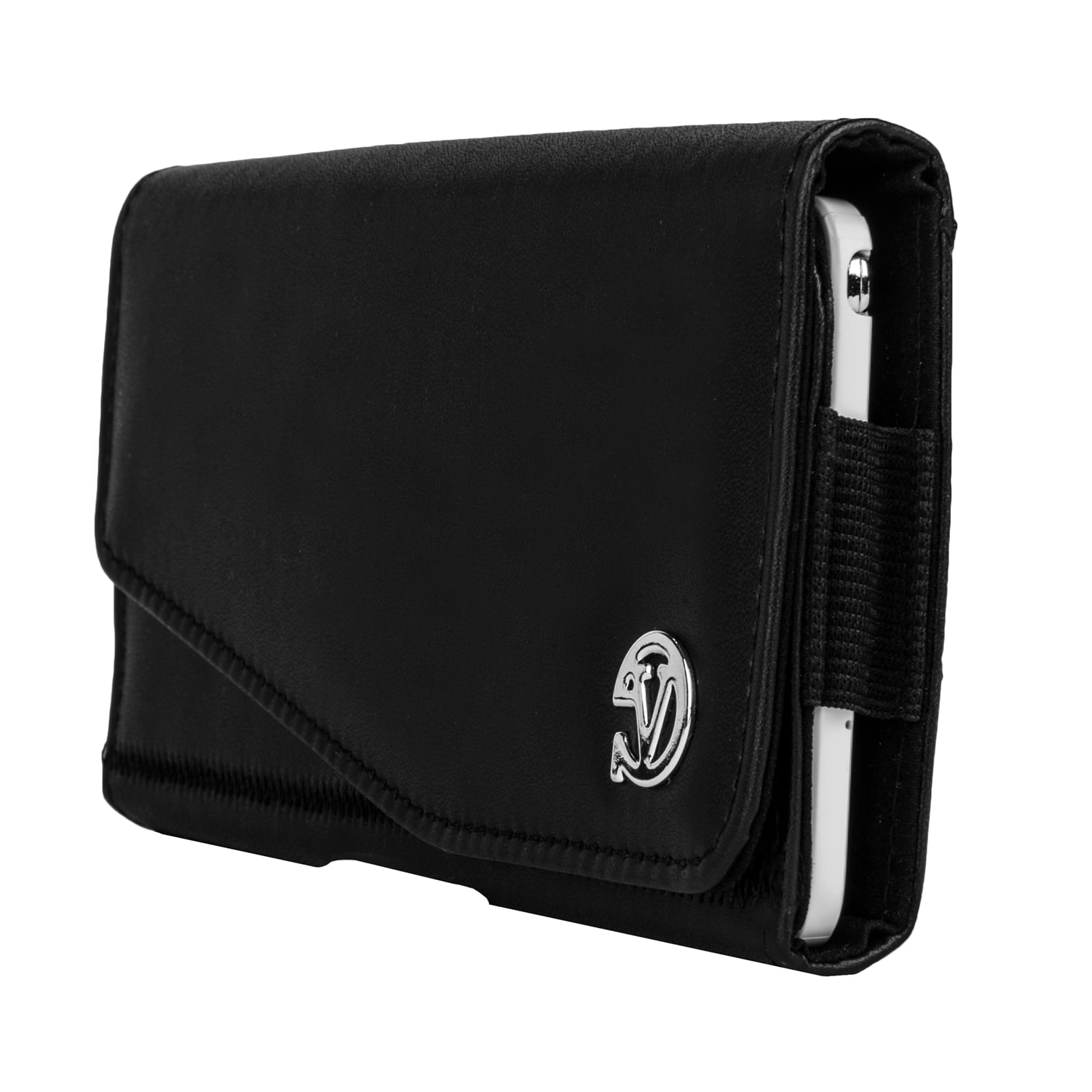 Vegan Leather Angled Cover Holster Carrying Case with Belt Loop and Clip for Samsung Galaxy s9 / s8 /s7
