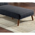 thumbnail image 3 of Chaise Bed with Solid Wood Legs Adjustable Plush Couch for Living Room-Black, 3 of 3