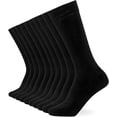 thumbnail image 1 of 10 Pairs Solid Men's Socks - Comfortable Charcoal, Navy and Black Men's Socks - Elegant formal look - Perfect for work and casual wear - Cotton, breat, 1 of 5