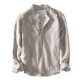 thumbnail image 1 of Blusa y camisa de manga larga con cuello alto para hombre, color liso, Cultivate Oneself, cuello alto, cubierta para la cabeza, camisa de manga larga para hombre, parte superior de poliéster, 1 of 4