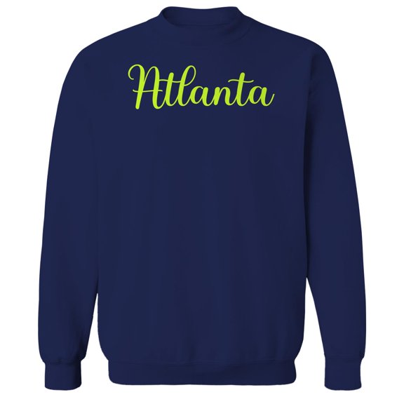 Atlanta Humor Graphic Navy Men's Crewneck Sweatshirt