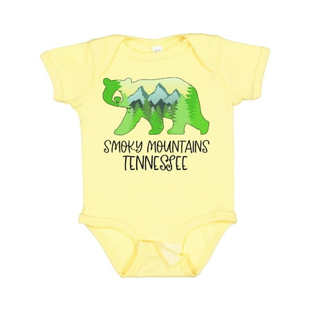 

Inktastic Smoky Mountains Tennessee- Mountains and Bear Shape Gift Baby Boy or Baby Girl Bodysuit