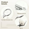 thumbnail image 2 of 304 Stainless Steel Egg Slicer - Cuts 6 Perfect Wedges, for Hard-Boiled, Duck, Goose & Century Eggs, Easy Clean Kitchen Tool, 2 of 6