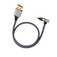 thumbnail image 2 of Cable DisplayPort, cable DP de 1 m, cable de conexión de video 4K, cable DP1.2 para proyectores, computadoras de escritorio, tarjetas gráficas, PC, Curva inversa, 2 of 9