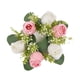 thumbnail image 2 of Anillo de vela Floral Artificial, anillo de vela de flor sintética, centros de mesa, corona de vela para fiesta del Día de San Valentín, Día de Acción Rosa, 2 of 10