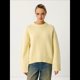 thumbnail image 4 of Suéter de Mujer, Cuello Redondo, Larga, Holgado, Tejido Suave, Dobladillo Acanalado, para Otoño e Invierno. Amarillo Talla Única, 4 of 10