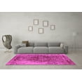 thumbnail image 3 of Ahgly Company Indoor Square Oriental Pink Industrial Area Rugs, 3' Square, 3 of 4