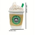 thumbnail image 2 of Adorable Latte Design Plush Squeaky Dog Toy - Durable Chew & Interactive Play Toy for Small Breeds, Soft Texture with Star Pups Coffee Cup Detail, Dog Plush Toy, 2 of 5