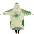 thumbnail image 2 of Oversized Wearable Blanket Hoodie,Green Tie Dye Sherpa Blanket Hoodie with Super Pockets,Super Warm Fuzzy Pullover for Women & Men, 2 of 6