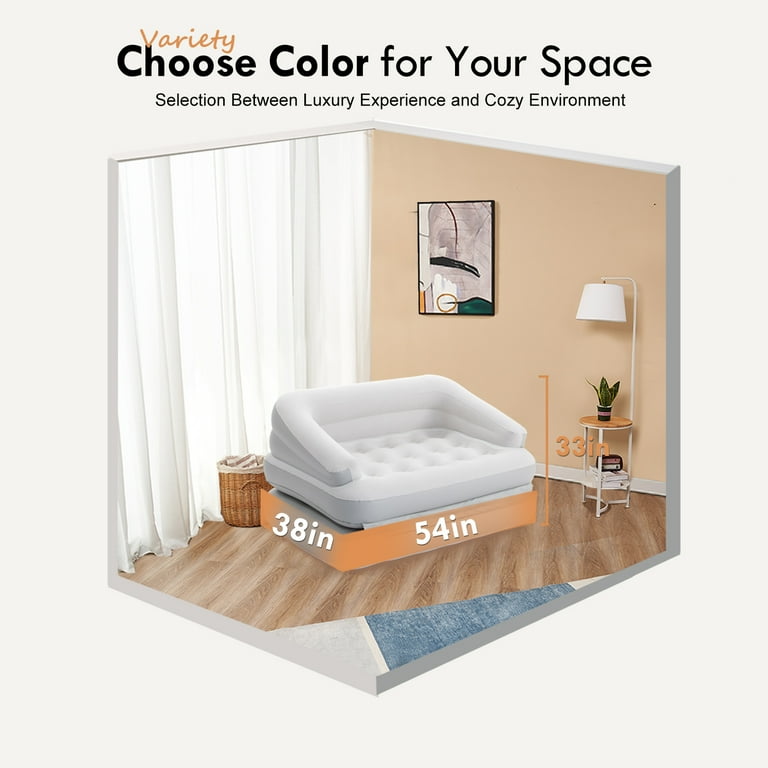 Honeydrill Inflatable Sofa Bed, Fold Airbed, Full Size Furniture