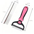 thumbnail image 2 of Luckky Pet Pro Grooming Tool,Double-Sided Dematting Comb & Undercoat Rake,Ergonomic Non-Slip Handle,Extra-Wide Deshedding Brush,Professional Grooming Comb for All Medium to Large Pets, 2 of 7