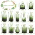 thumbnail image 3 of Set de 12 jarrones de cristal UPBUD, color verde, para decoración de bodas, 3 of 8