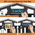 thumbnail image 5 of POAO 48"Heavy Duty Dog Crate Furniture for Large Dogs(Over 60lb), Dog Kennel Indoor with 360° Wheels, Dog House with Feeding Window and Name Tag, 5 of 9