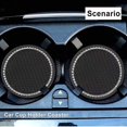 thumbnail image 4 of 4 Pack Bling Car Coasters, Bling Car Cup Holder Insert Coasters, Silic Crystal Car Coasters, Bling Cup Holder Coasters-anti Ip Crystal Cup Mat, G, 4 of 5