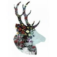 thumbnail image 2 of Ogren, Sarah 25x32 White Modern Wood Framed Museum Art Print Titled - Floral Deer, 2 of 4