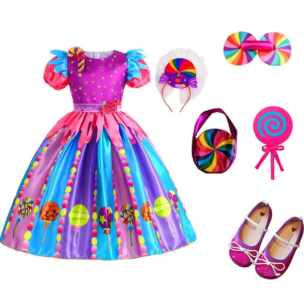 Vestido de princesa de lujo con varita de piruleta para niña, disfraz de graduación, ropa de fiesta de cumpleaños zhangyuxiang unisex