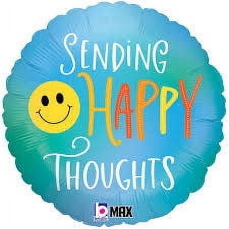 Sending Happy Thoughts 18 Inch Mylar Foil Balloon [26134]