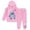 Lilac purple, stitch, variant on Disney Minnie Mouse Toddler Girls Fleece Pullover Hoodie and Pants Outfit Set Green / White 2T