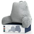 thumbnail image 1 of Nestl Almohada de Lectura con Respaldo, Apoyo para la Espalda Brazos, Descanso Cama Memory Foam Triturada, Gris Plateado, 1 of 7