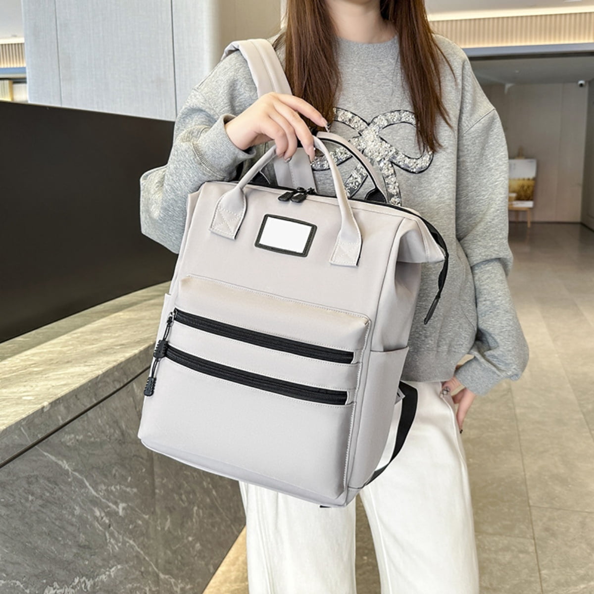 Diaper Bag Backpack, Multifunctional Baby Bag with Insulated Milk Bottle Pockets, Large Capacity Portable Travel Backpack with USB Charging Port, Nappy Bag for Moms Dads