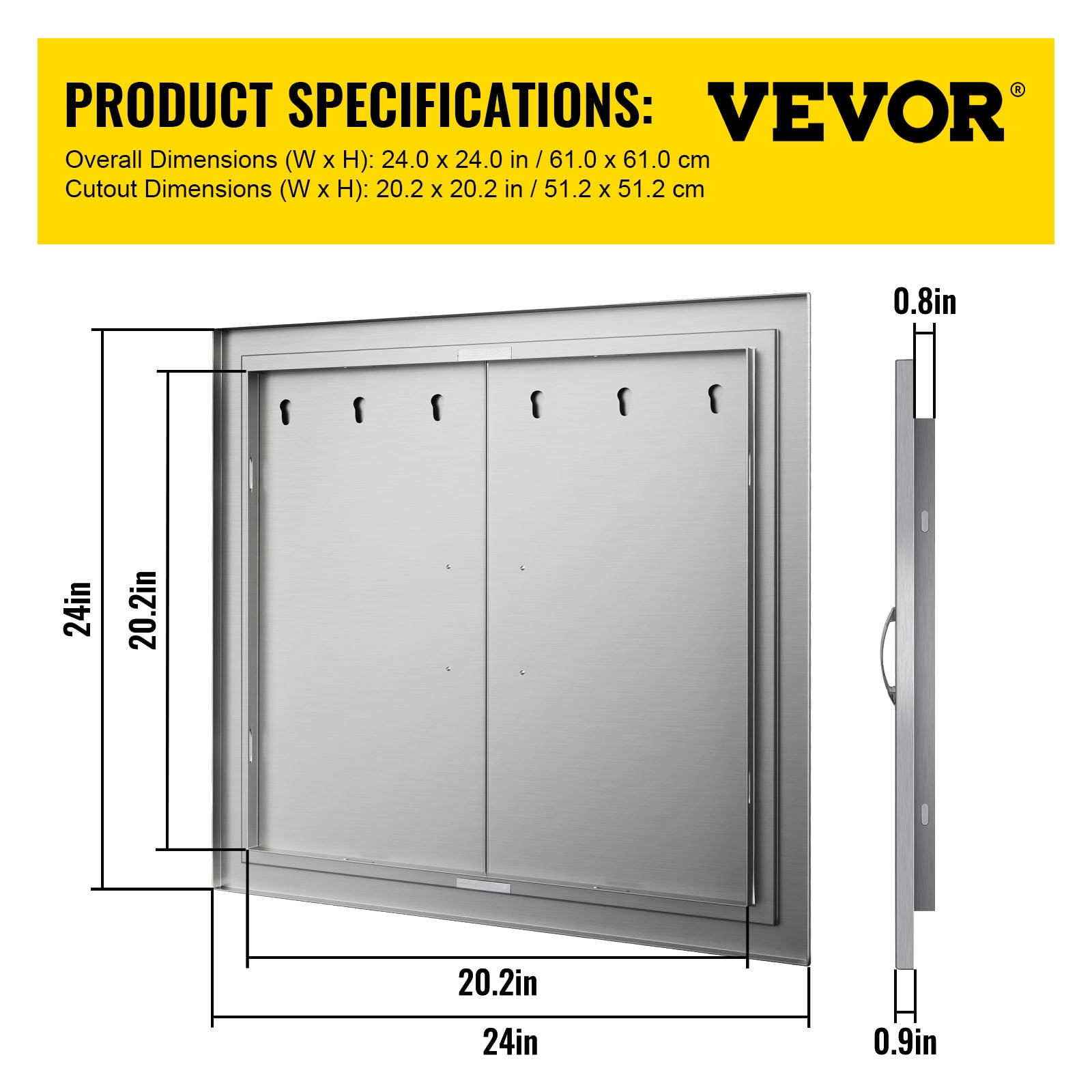 VEVOR 29Wx21H BBQ Doors Double Wall Outdoor Kitchen Stainless Steel BBQ Island VEVOR 29Wx21H BBQ Doors Double Wall Outdoor Kitchen Stainless Steel BBQ Island
