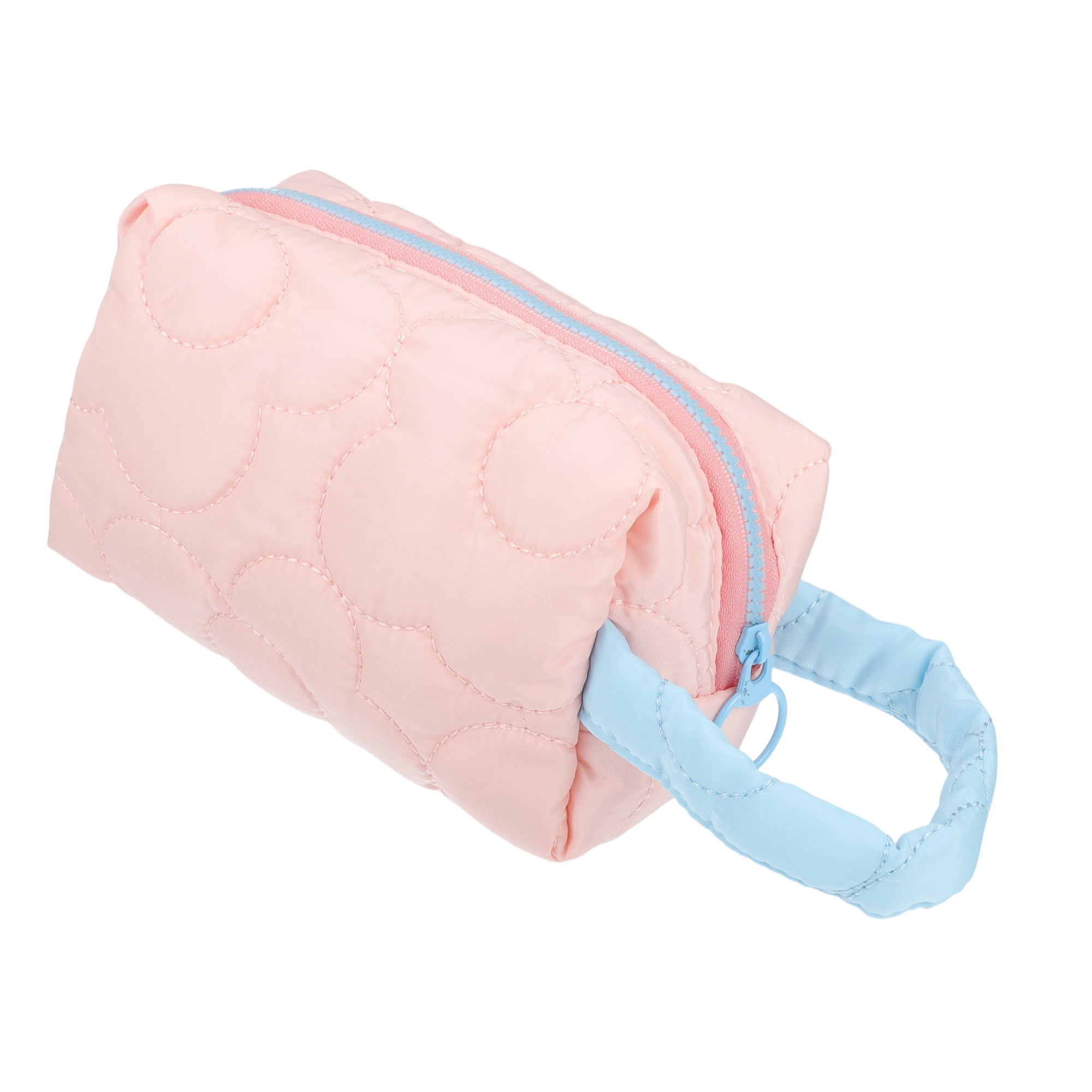 Unique Bargains 1Pc Women Durable Flower Cosmetic Bag for Outdoor Activities Pink