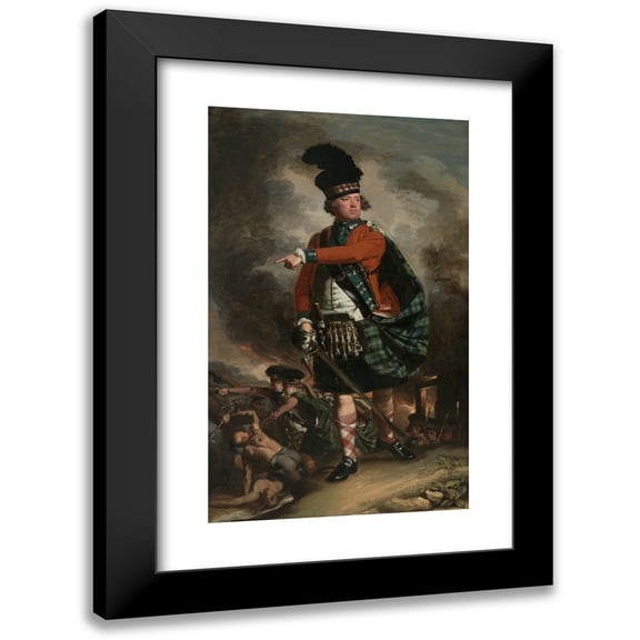 John Singleton Copley 10x14 Black Modern Framed Museum Art Print Titled - Portrait of Hugh Montgomerie, Later Twelfth Earl of Eglinton (1780)