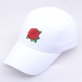 thumbnail image 2 of Clearance! Fdelink Baseball Hat Sun UV Protection Hat Women Man Embroidered Flower Denim Cap Fashion Baseball Cap Topee White, 2 of 5