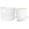 thumbnail image 2 of UYGDUY-Butter Crock for Counter with Water, French Butter Keeper for Spreadable Butter Ceramic Butter Dish with Lid for Countertop, Butter Container Holder, Home Kitchen Decor (White, M), 2 of 4
