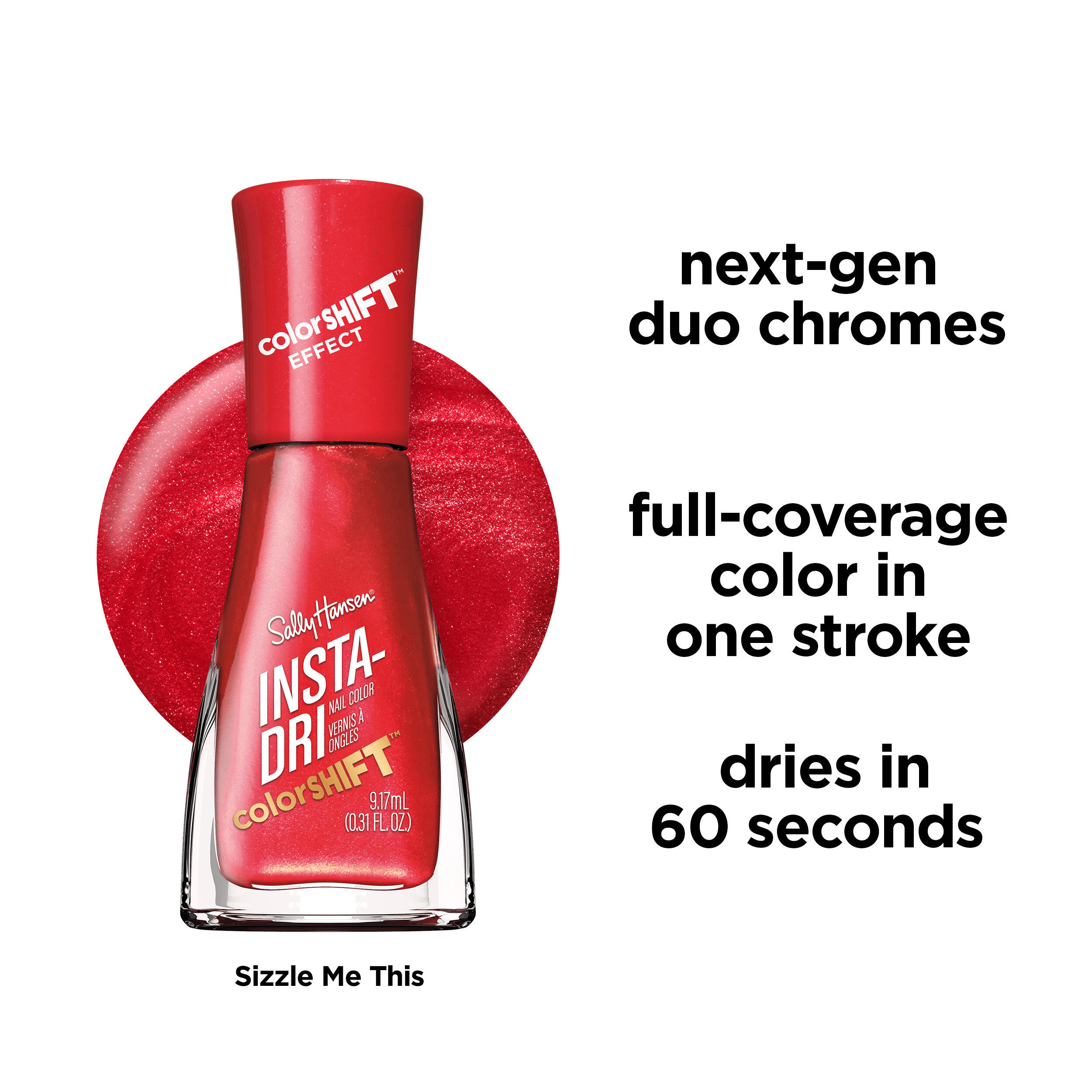 Sally Hansen Insta-Dri Color Shift Nail Polish, Sizzle Me This, .31oz