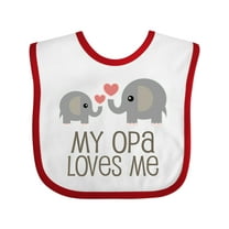 Inktastic My Opa Grandpa Loves Me Boys or Girls Baby Bib