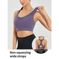 thumbnail image 5 of Mastectomy Sports Bra for Women,Wirefree Pocket Bra for Prosthesis, High Support, Breathable Activewear,Purple,XL, 5 of 6
