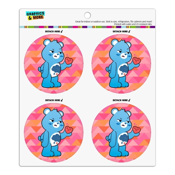 Care Bears: Unlock the Magic Grumpy Bear Refrigerator Fridge Locker Vinyl Circle Magnet Set