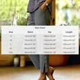 thumbnail image 3 of Women's Mid Waisted Casual Pants, Button Front Cropped Trousers With Pockets, Pull On Elastic Waist Soft Stretchy Fabric, Comfy Side Split Tapered Leg for Work Office, Weekend, 3 of 7
